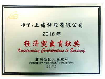 2017年，获评浦东新区经济突出贡献奖